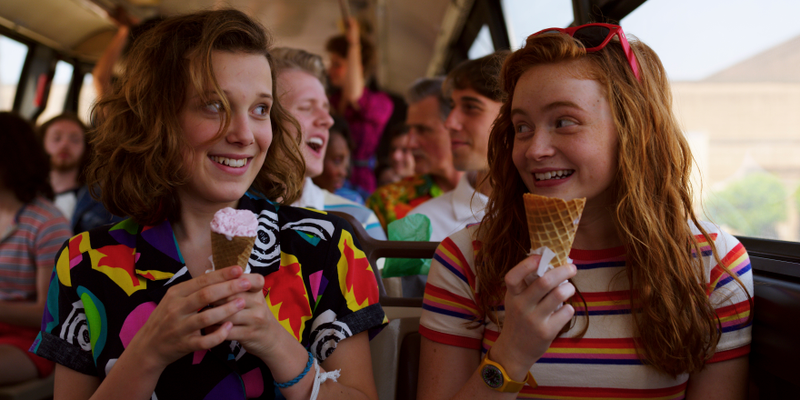 Millie Bobby Brown (left), Sadi Sivka